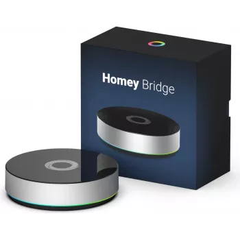 Athom Homey Bridge Smart Home Controller - Zigbee, Z-Wave, Bluetooth, Wi-Fi - Black/Silver