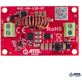 ATTE DC/DC keitiklis AVC-30-120-OF 24V į 12V 30A 360W žeminamasis keitiklis