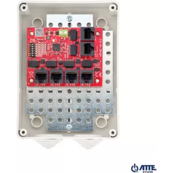 ATTE xPoE-6-11-S3 6 prievadų PoE komutatorius, 4 PoE prievadai, 2 uplink, 10/100 Mbps, 60W biudžetas, stalinis / montuojamas ant sienos