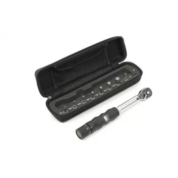 Author Tool CC TW5 Dinamometrinis raktas 2-14 Nm su antgaliais, 1/4 inch pavara, kalibruotas, juodas/sidabrinis