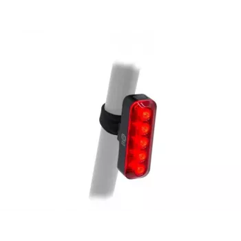 Author XYRIUS Brake USB galinis žibintas 400 lm, juodas su raudonu lęšiu