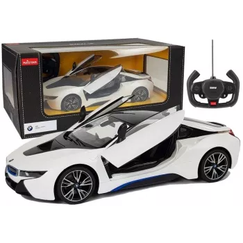 Valdomas automobilis RC BMW i8 Rastar 1:14 Baltas Automatinės durys