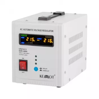 Automatinis įtampos stabilizatorius KEMOT SER-2000 2000VA 1400W su servovarikliu