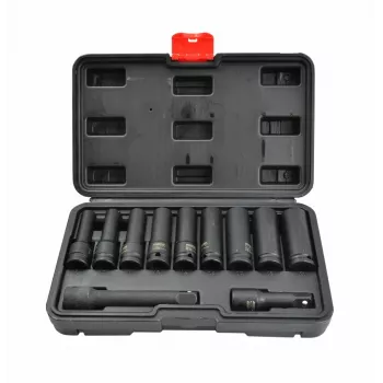 AWTOOLS 1/2 colio giluminis smūginis raktų komplektas 11 vnt. 8-21 mm Black Line