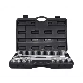 AWTOOLS 21 dalių 3/4 inch pavaros 12-kampis metrinis veržliarakčių rinkinys su reketu ir dėklu