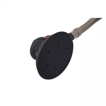 AWTOOLS AW10311BL Pneumatinis atsitiktinės orbitos šlifuoklis 150 mm 6 colių oro šlifuoklis su Hook & Loop padu, galiniu išmetimu, įmontuotu reguliatoriumi, 10 000 aps./min., 90 PSI, su dulkių maišeliu ir raktu