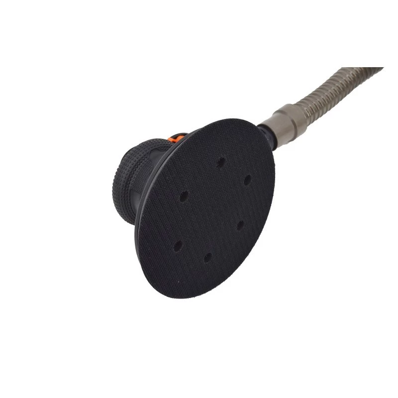 AWTOOLS AW10311BL Pneumatinis atsitiktinės orbitos šlifuoklis 150 mm 6 colių oro šlifuoklis su Hook & Loop padu, galiniu išmetimu, įmontuotu reguliatoriumi, 10 000 aps./min., 90 PSI, su dulkių maišeliu ir raktu