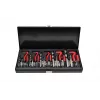 AWTOOLS AW16520 19 dalių HSS grąžtų rinkinys metaliniame dėkle, 1-10 mm, DIN 338