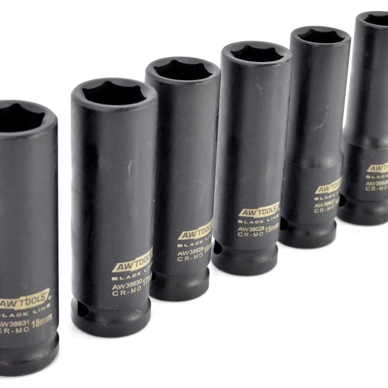 AWTOOLS AW38690BL 172 vnt. chromvanadžio veržliarakčių rinkinys su 1/4 colio, 3/8 colio, 1/2 colio pavaromis, 72 dantų reketais, E-Torx, antgaliais ir dėklu