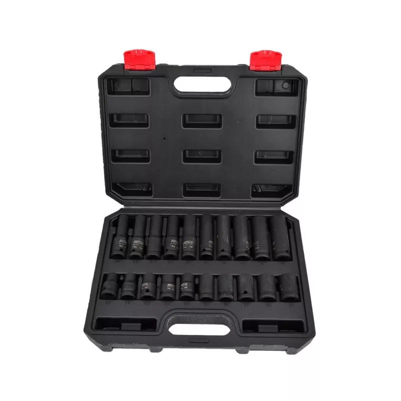 AWTOOLS AW38695BL 95 dalių chromvanadžio veržliarakčių rinkinys su 1/4 colio, 3/8 colio, 1/2 colio reketais, antgaliais, rakteliais ir dėklu