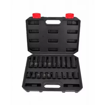 AWTOOLS AW38695BL 95 dalių chromvanadžio veržliarakčių rinkinys su 1/4 colio, 3/8 colio, 1/2 colio reketais, antgaliais, rakteliais ir dėklu