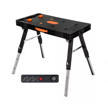 AWTOOLS Sulankstomas 5-in-1 Darbo Stalas su Maitinimo Juosta