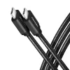 AXAGON BUCM-CM15AB USB-C į USB-C 2.0 laidas, 1,5m, PD 60W, 3A, pintas - Juodas