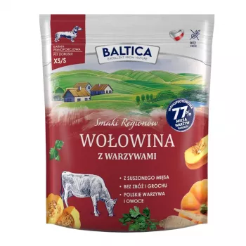 BA5 BALTICA Smaki Regionów Jautiena su daržovėmis mažoms veislėms Mono sausas šunų maistas 1kg