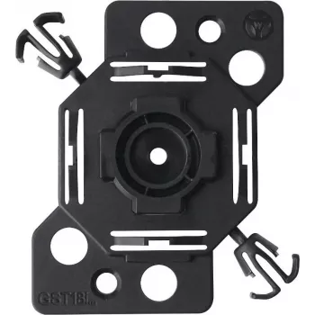 Bachmann 375.542 vienvietė 50x50 mm įrenginio montavimo plokštė, juoda