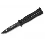 Balisong Drugelio Peilis K25 02131 Juodas 440 Nerūdijančio Plieno Clip Point Ašmenys Aliuminio Rankenos