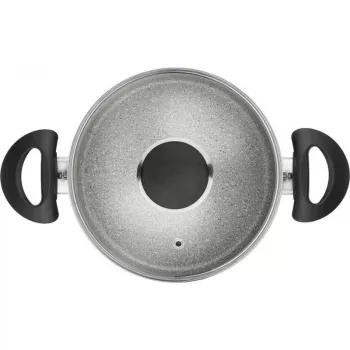 BALLARINI Ferrara 20 cm keptuvė su 4 mm pagrindu, Titanium Mineralia nepridegama danga, indukcinė, minkšta rankena