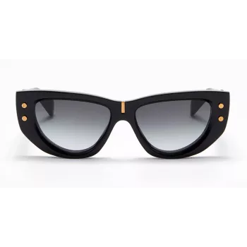 Balmain BPS-151A-55 moteriški akiniai nuo saulės, juodas acetatas, pilki polikarbonatiniai lęšiai, 55 mm