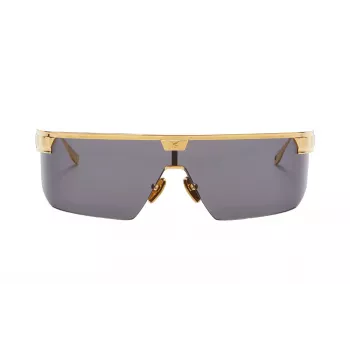 BALMAIN Unisex Akiniai Nuo Saulės BPS-147A-142 Juodi Acetato Kvadratiniai Rėmeliai Pilki Nailono Lęšiai 43/27/147 mm