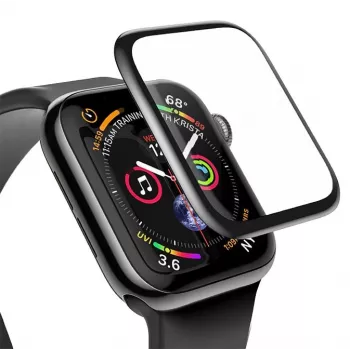 Baseus 0,23 mm lenkto ekrano grūdinto stiklo apsauga, skirta Apple Watch 38 mm, juoda (SGAPWA4-C01)