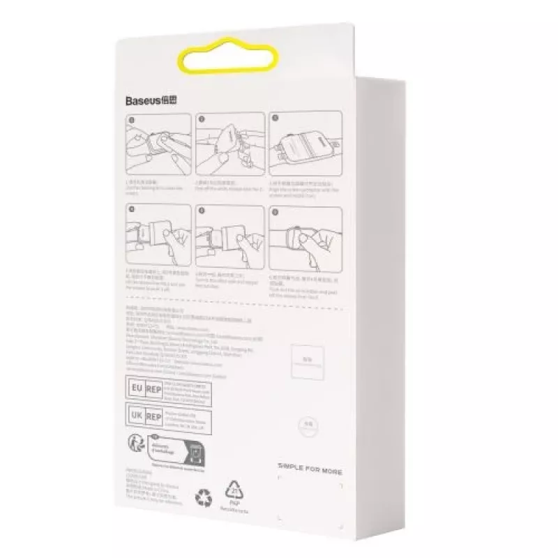Baseus 41mm NanoCrystal apsauginė plėvelė Apple Watch 7/8/9, 2 vnt., skaidri