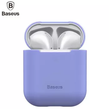 Baseus Apple Silica Series itin plonas silikoninis apsauginis dėklas AirPods 1/2 Violet