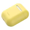 Baseus Apple Silica Series Ultra-thin Silicone Protector Case for AirPods 1/2 Yellow