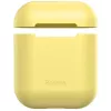 Baseus Apple Silica Series Ultra-thin Silicone Protector Case for AirPods 1/2 Yellow