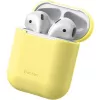 Baseus Apple Silica Series Ultra-thin Silicone Protector Case for AirPods 1/2 Yellow