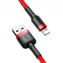 Baseus Cafule Lightning kabelis 2A 3m Raudonas/Juodas (CALKLF-R09)