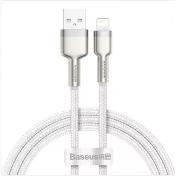 Baseus Cafule Metal USB-A į Lightning laidas 1,0 m 2,4 A baltas
