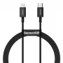 Baseus Cafule Series Metal USB-A to Lightning kabelis 1m Juodas CATLYS-A01