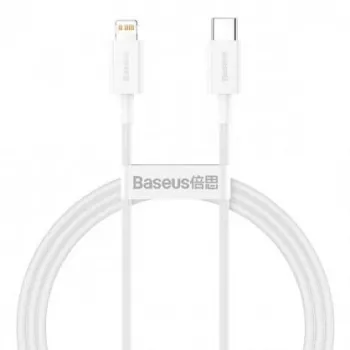 Baseus Cafule Series Metal USB-C to Lightning laidas 1m Baltas