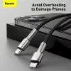 Baseus Cafule Series Metal USB-C to Lightning kabelis PD 20W 1m Juodas