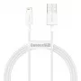 Baseus Cafule Series USB-A to Lightning kabelis 2m Baltas CALYS-C02