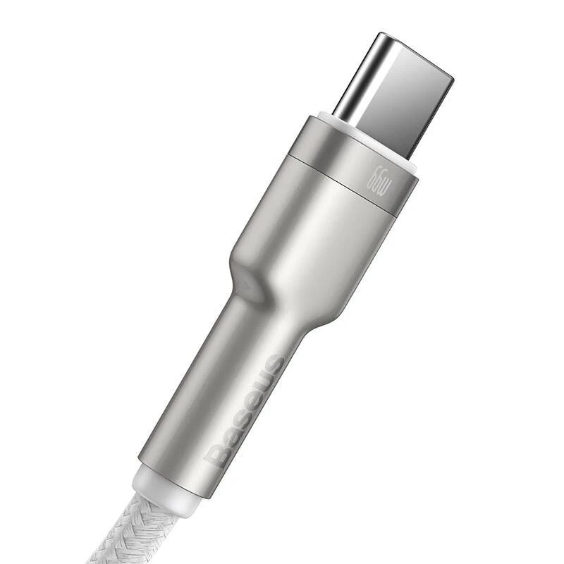 Baseus Cafule USB-A – USB-C laidas, 66W, 1m, baltas