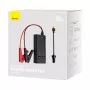 Baseus automobilinis keitiklis IGBT 300W/220V su dviem EU lizdais, USB-C PD, USB-A QC, akumuliatoriaus spaustukais ir cigarečių degiklio laidu, juodas (CGNB010101)
