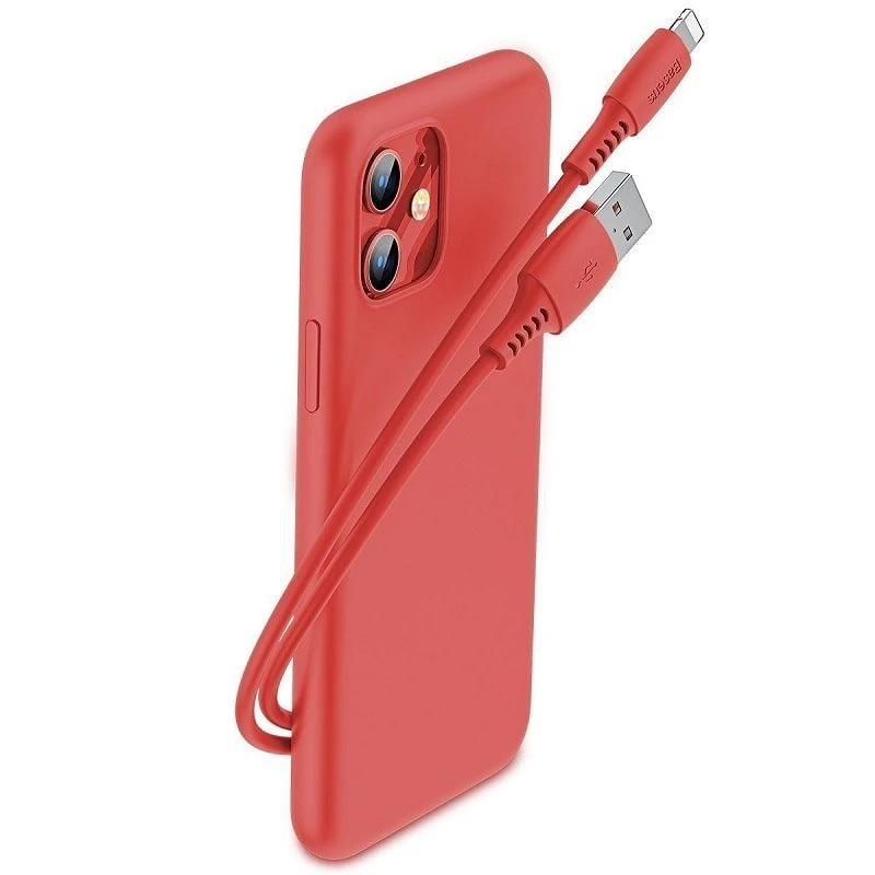 Baseus Colorful Cable USB-A į Lightning 2.4A 1,2m Raudonas