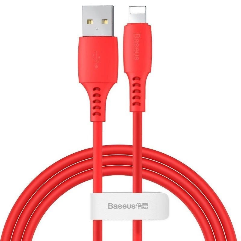 Baseus Colorful Cable USB-A į Lightning 2.4A 1,2m Raudonas
