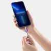 Baseus Crystal Shine Series USB-C į Lightning greito įkrovimo duomenų laidas 20W 1,2m Violetinė (CAJY000205)