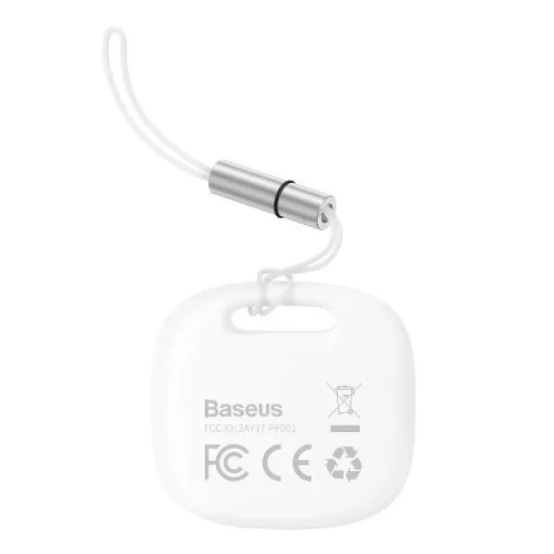 Baseus Home Intelligent T2 Pro raktų ir daiktų ieškiklis su raktų pakabuku, Bluetooth 5.0, baltas (FMTP000002)