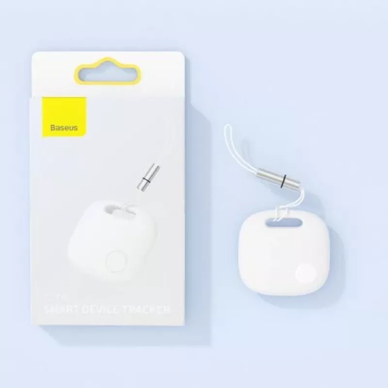 Baseus Home Intelligent T2 Pro raktų ir daiktų ieškiklis su raktų pakabuku, Bluetooth 5.0, baltas (FMTP000002)
