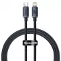 Baseus Lightning į USB-C PD QC kabelis 20W 480Mbps 1,2m Juodas