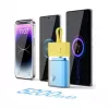 Baseus Popsicle 5200mAh 20W Power Bank su integruotu Lightning laidu ir baltu Baseus Simple USB-C į USB-C 60W 30cm laidu - Geltona-Rožinė