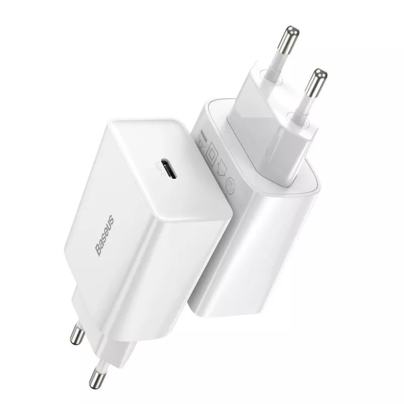 Baseus Speed Mini Quick Charger, USB-C, PD, 3A, 20W (Balta)