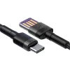 Baseus Type-C Cafule SuperCharge 40W PD 3.0 QC 3.0 1m Gray/Black USB-C to USB-C laidas (CATKLF-PG1)