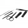 Basic Nature Studio Manicure Set 5-Piece Stainless Steel Tools with PU Leather Folding Case