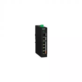 BCS-L-SP0401G-1SFP(2) 5-Portų Nevaldomas PoE+ Switch (4 PoE Prievadai, 1 SFP Uplink)