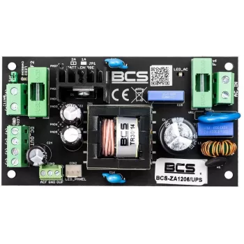 BCS-ZA1206/UPS 12V 6A 72W AC/DC maitinimo blokas su baterijos atsarginiu maitinimu (UPS)