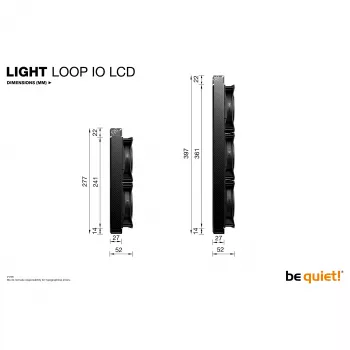 be quiet! Light Loop IO LCD 360 mm White – skysčio aušinimas su LCD ekranu